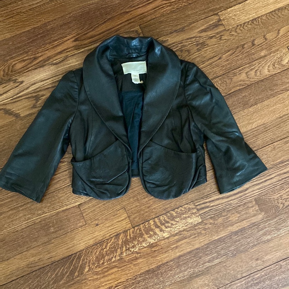 Ya-Ya Crop Leather Jacket